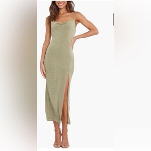 Petal & Pup Olive Midi Dress
